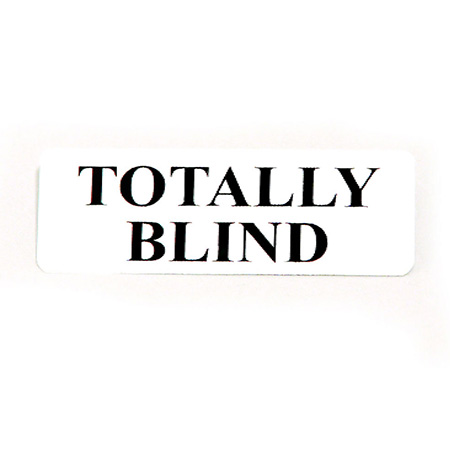 Totally Blind Badge With Rectangular Magnet