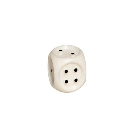 Dice 2cm White With Black Tactile Dots
