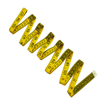 Yellow Tape Measure Metric and Imperial