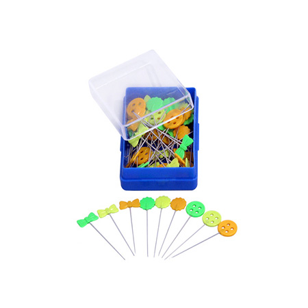 Quilting Pins With Neon Flower Heads 50 Pack