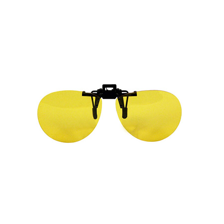 Yellow Aviator Low Vision Glasses Clip-On