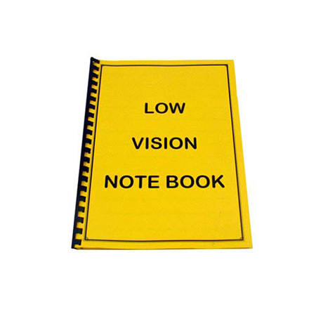 QBA A4 Low Vision Notebook 60 Yellow Pages