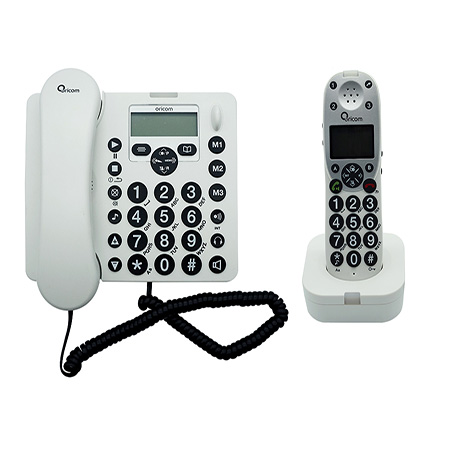 Amplified Cordless and Corded Phone with Answering Machine