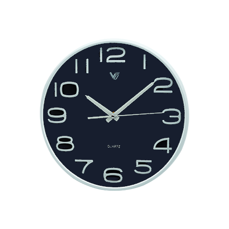 Large Print 3D Number Wall Clock Navy
