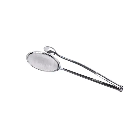 Frying Tongs with Strainer Stainless Steel