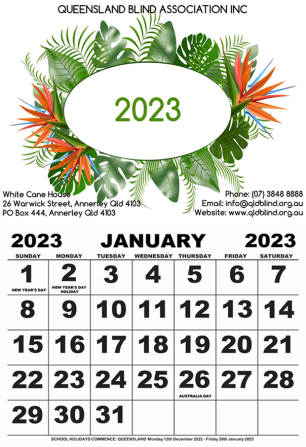 2023 large print calendar