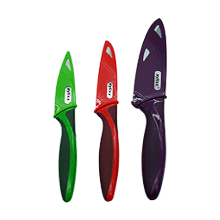 Knife Set with Safety Covers Set of 3