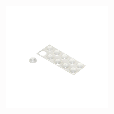 I010 Bump Ons Mini Clear Round Pack of 10
