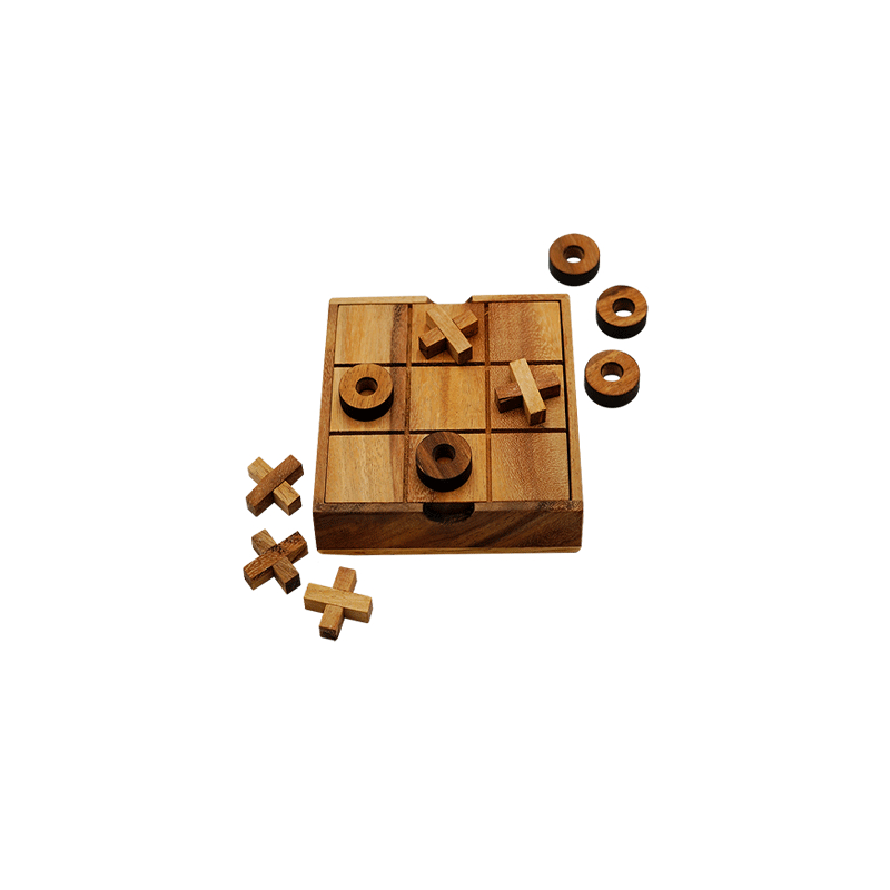 Tic Tac Toe In Wooden Travel Box